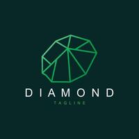 gema diamante modelo ilustração pedra preciosa logotipo Projeto linha vetor
