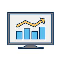 Ícone de vetor de gráfico de negócios