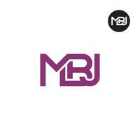 carta mbj monograma logotipo Projeto vetor