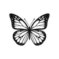 borboleta silhueta ícone. clipart imagem isolado em branco fundo vetor