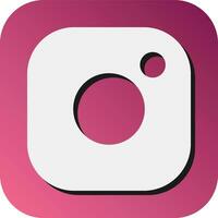 Instagram vetor glifo gradiente fundo ícone para pessoal e comercial usar.