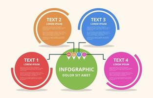 modelo de elemento infográfico de conceito de plano de negócios diagrama criativo vetor