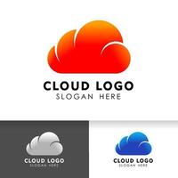 símbolo do ícone do vetor do modelo de design de logotipo em nuvem.