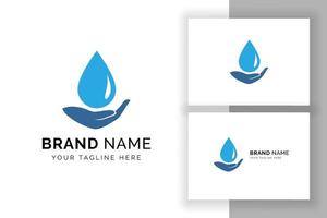 salvar modelo de design de logotipo de água vetor