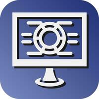 ux analytics vetor glifo gradiente fundo ícone para pessoal e comercial usar.