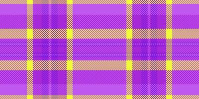 página de recados têxtil fundo xadrez, festa tartan vetor verificar. detalhado padronizar textura desatado tecido dentro roxa e Lima cores.