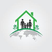 criativo modelo Projeto para global família dia. internacional família dia desejando cumprimento cartão. mundo família dia logotipo ícone, símbolo do Cuidado e amor, criativo Projeto para feliz família dia. vetor