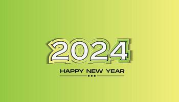 mínimo e elegante 2024 Novo ano evento cartão vetor