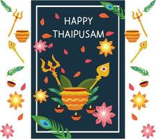 feliz thaipusam Índia festival vetor