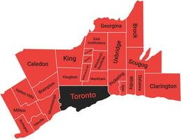 maior Toronto mapa área vetor eps Canadá cidade mapa