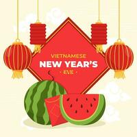 vietnamita Novo anos . a dia do Vietnã ilustração vetor fundo. vetor eps 10