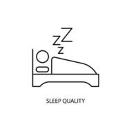 dormir qualidade conceito linha ícone. simples elemento ilustração. dormir qualidade conceito esboço símbolo Projeto. vetor