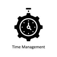 Tempo gestão vetor sólido ícone Projeto ilustração. o negócio e gestão símbolo em branco fundo eps 10 Arquivo