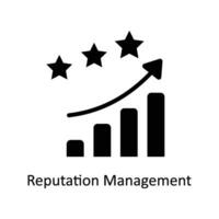 reputação gestão vetor sólido ícone Projeto ilustração. o negócio e gestão símbolo em branco fundo eps 10 Arquivo