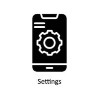 configurações vetor sólido ícone Projeto ilustração. o negócio e gestão símbolo em branco fundo eps 10 Arquivo