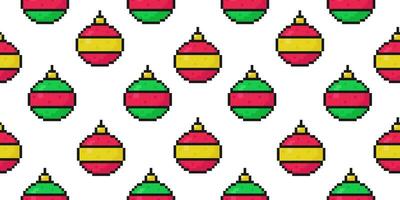 Natal pixel bolas padrão, Novo ano celebração, feriado cobrir, desatado padronizar para invólucro, fundos, telefone caso e mais, vetor ilustração