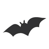 morcego estilizado em um fundo branco. ilustração em vetor halloween dos desenhos animados.