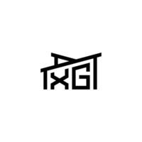 xg inicial carta dentro real Estado logotipo conceito vetor