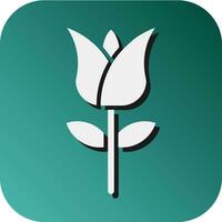 tulipa vetor glifo gradiente fundo ícone para pessoal e comercial usar.