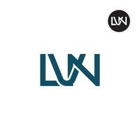carta lvn monograma logotipo Projeto vetor