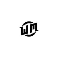 wm Prêmio esport logotipo Projeto iniciais vetor