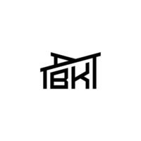 bk inicial carta dentro real Estado logotipo conceito vetor