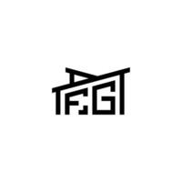 fg inicial carta dentro real Estado logotipo conceito vetor