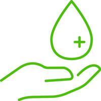 mão Salve  água linha ícone símbolo ilustração vetor