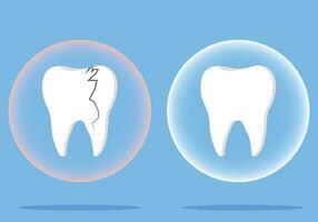 dente ícone em azul. odontologia vetor ilustração. livro a compromisso com uma dentista. ilustração do uma dente
