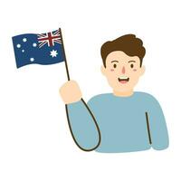 mão desenhado feliz Austrália dia ilustração vetor