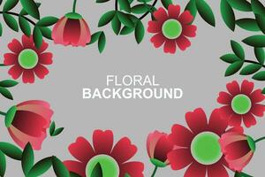 fundo floral com flor gradiente. vetor