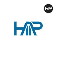 carta Hap monograma logotipo Projeto vetor