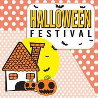 ilustração em vetor modelo papel de parede de festival de halloween