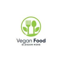 vegano Comida logotipo vetor Projeto ilustração com criativo elemento conceito