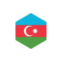 Azerbaijão bandeira polígono estilo crachá vetor ilustração