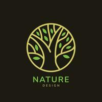 abstrato árvore do vida logotipos. eco natureza símbolos. árvore ramo com folhas sinais. natural plantar Projeto elementos emblemas. vetor ilustração.