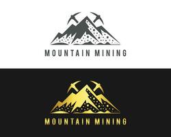 montanha mineração logotipo Projeto vetor conceito.