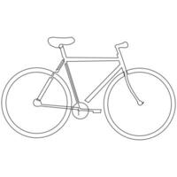 bicicleta solteiro linha contínuo esboço vetor arte desenhando e simples 1 linha minimalista Projeto