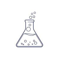 esboço estilo erlenmayer objeto laboratório simples Ciência logotipo, considerar incorporando uma estilizado, limpar \ limpo e minimalista Projeto vetor