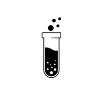silhueta ícone teste tubo objeto laboratório simples Ciência logotipo, considerar incorporando uma estilizado, limpar \ limpo e minimalista Projeto vetor