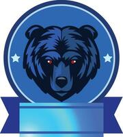 Urso logotipo e ilustração Projeto vetor