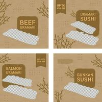 Sushi tamplates conjunto vetor