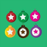 Natal bola, retrô Natal árvore brinquedos, bugiganga livre ícone, natal luzes ícone, desenho animado rabisco do Natal árvore decoração vetor