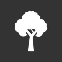 árvore placa ícone dentro plano estilo. ramo floresta árvore silhueta. vetor ilustração