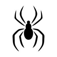 Preto aranha ícone. aranha silhueta isolado em branco fundo. vetor ilustração