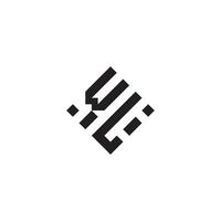 lw geométrico logotipo inicial conceito com Alto qualidade logotipo Projeto vetor
