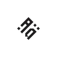 aa geométrico logotipo inicial conceito com Alto qualidade logotipo Projeto vetor