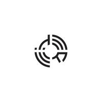 ft círculo linha logotipo inicial conceito com Alto qualidade logotipo Projeto vetor