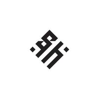 hs geométrico logotipo inicial conceito com Alto qualidade logotipo Projeto vetor