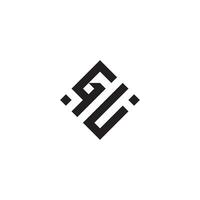 ug geométrico logotipo inicial conceito com Alto qualidade logotipo Projeto vetor